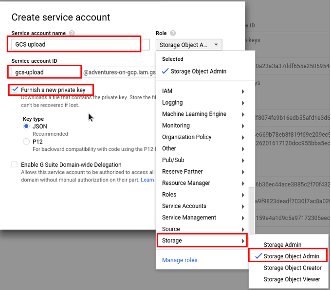 Create Service Account